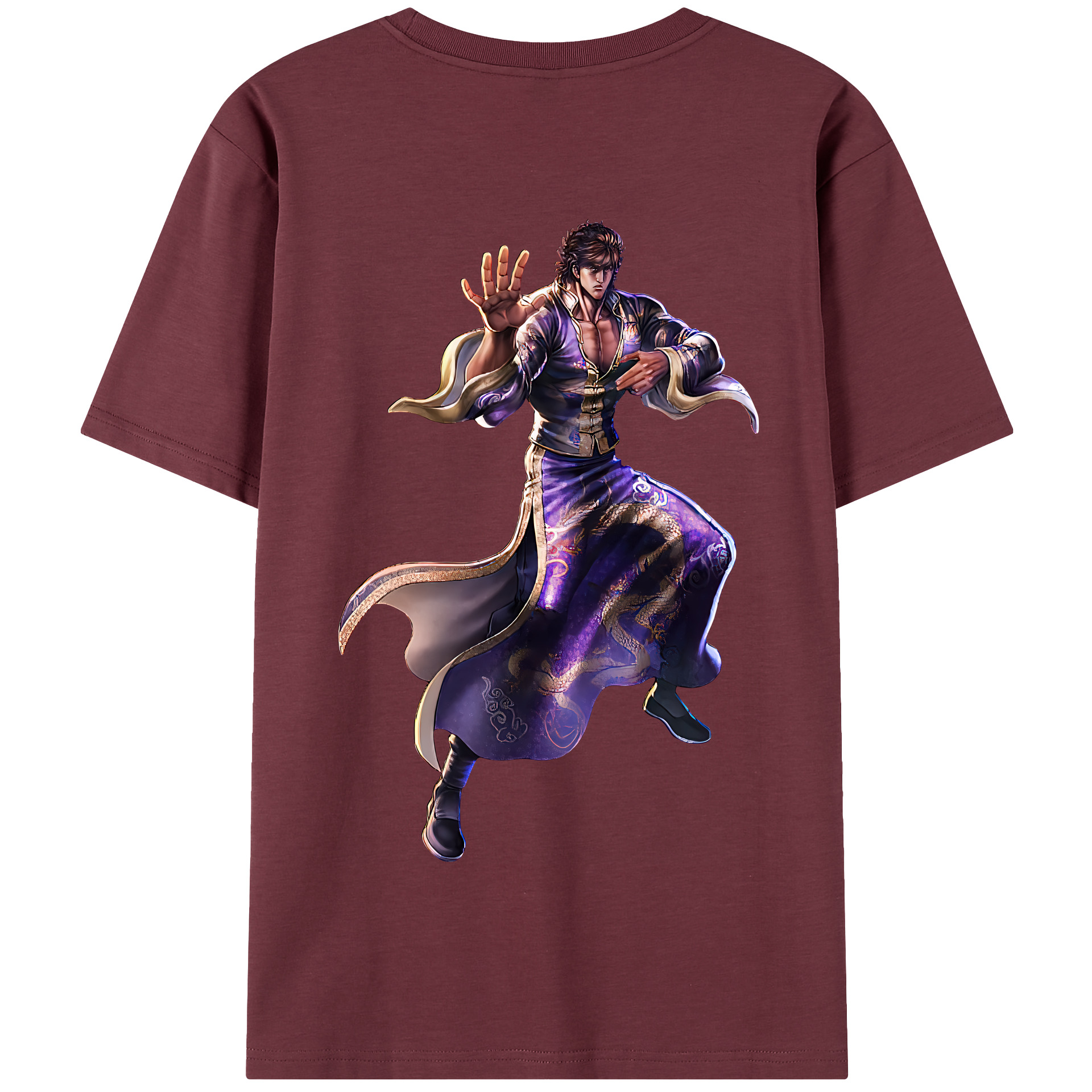（画像用） 北斗の拳 Fist of the North Star 綿100％半袖Tシャツ（背面プリント）